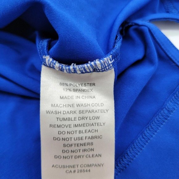 Mens FOOTJOY FJ Solid Blue CROFTON COUNTRY CLUB Wicking Golf Shirt Maryland - Picture 4 of 7